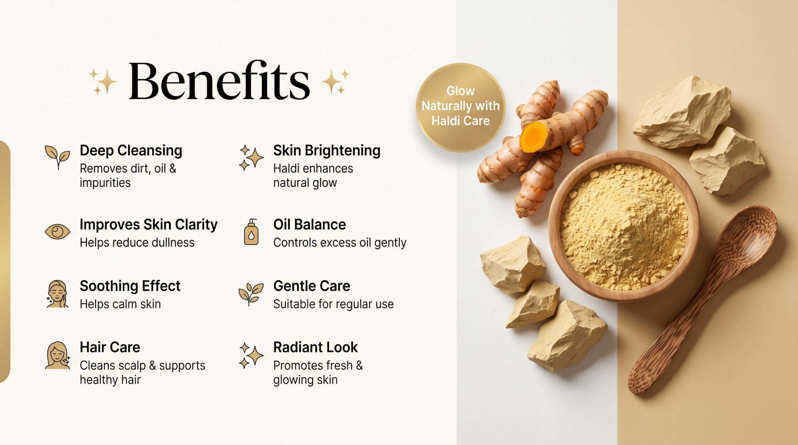 blushe natural multani mitti haldi face pack powder | 100% natural skin brightening & glow face pack | deep cleansing, anti dullness & tan removal | herbal turmeric face pack for all skin types