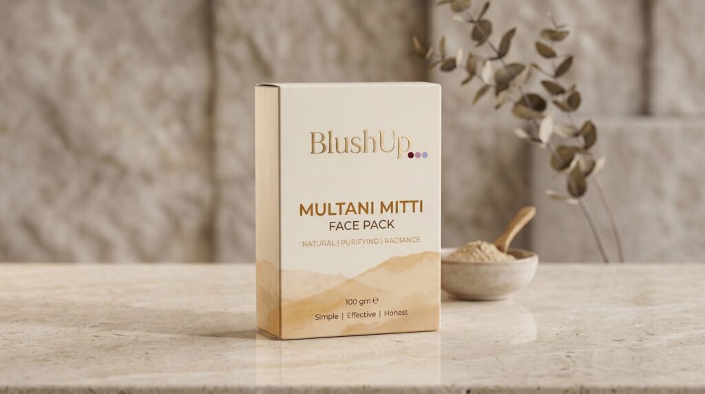 multani mitti powder (100gm) | 100% natural fuller's earth | face & hair care | skin glow & oil control | mix with water/rose water
