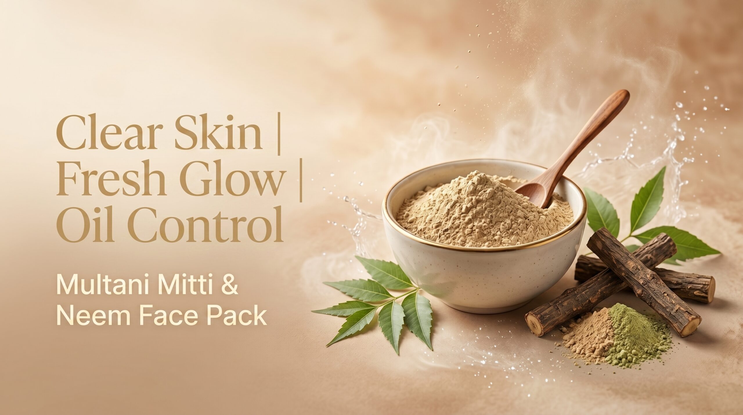 blushup by ps jain multani mitti neem face pack powder | 100% natural fuller’s earth & neem | skin glow, oil control & deep cleansing | anti acne herbal face & hair pack | mix with water/rose water