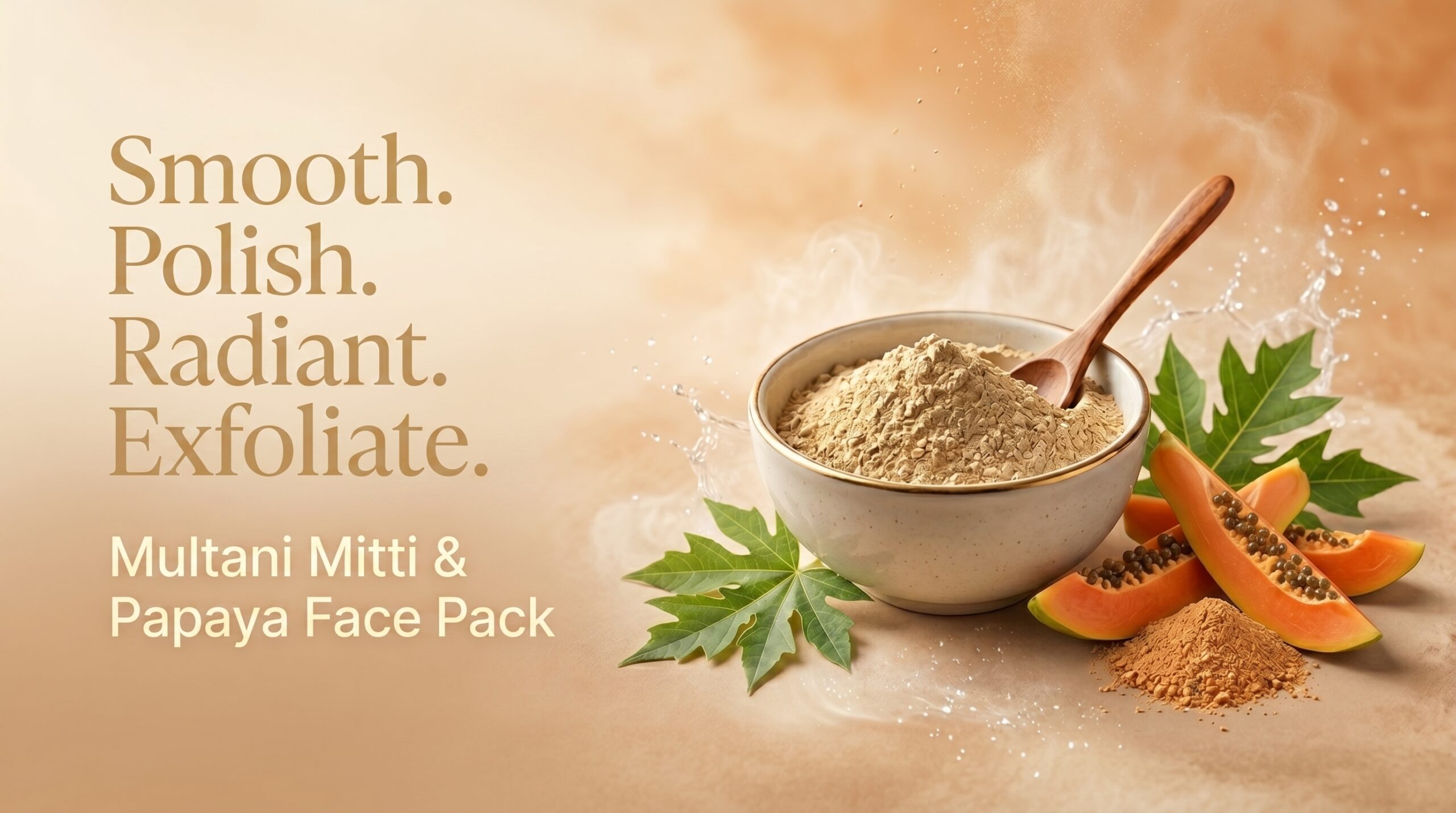 blushup multani mitti papaya face pack powder | 100% natural skin brightening, tan removal & deep cleansing face pack | herbal glow & even skin tone for dull skin | all skin types