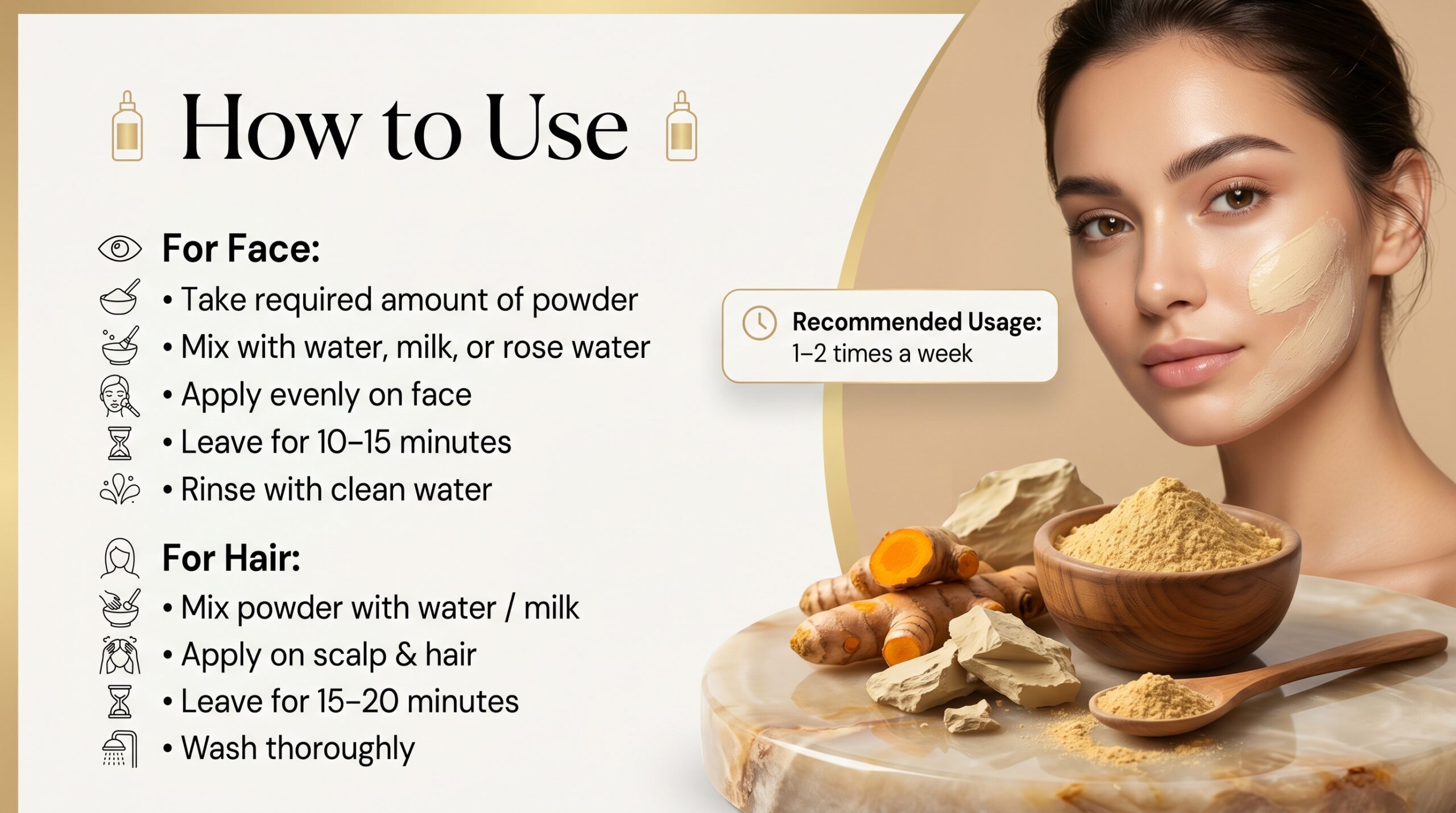 blushe natural multani mitti haldi face pack powder | 100% natural skin brightening & glow face pack | deep cleansing, anti dullness & tan removal | herbal turmeric face pack for all skin types