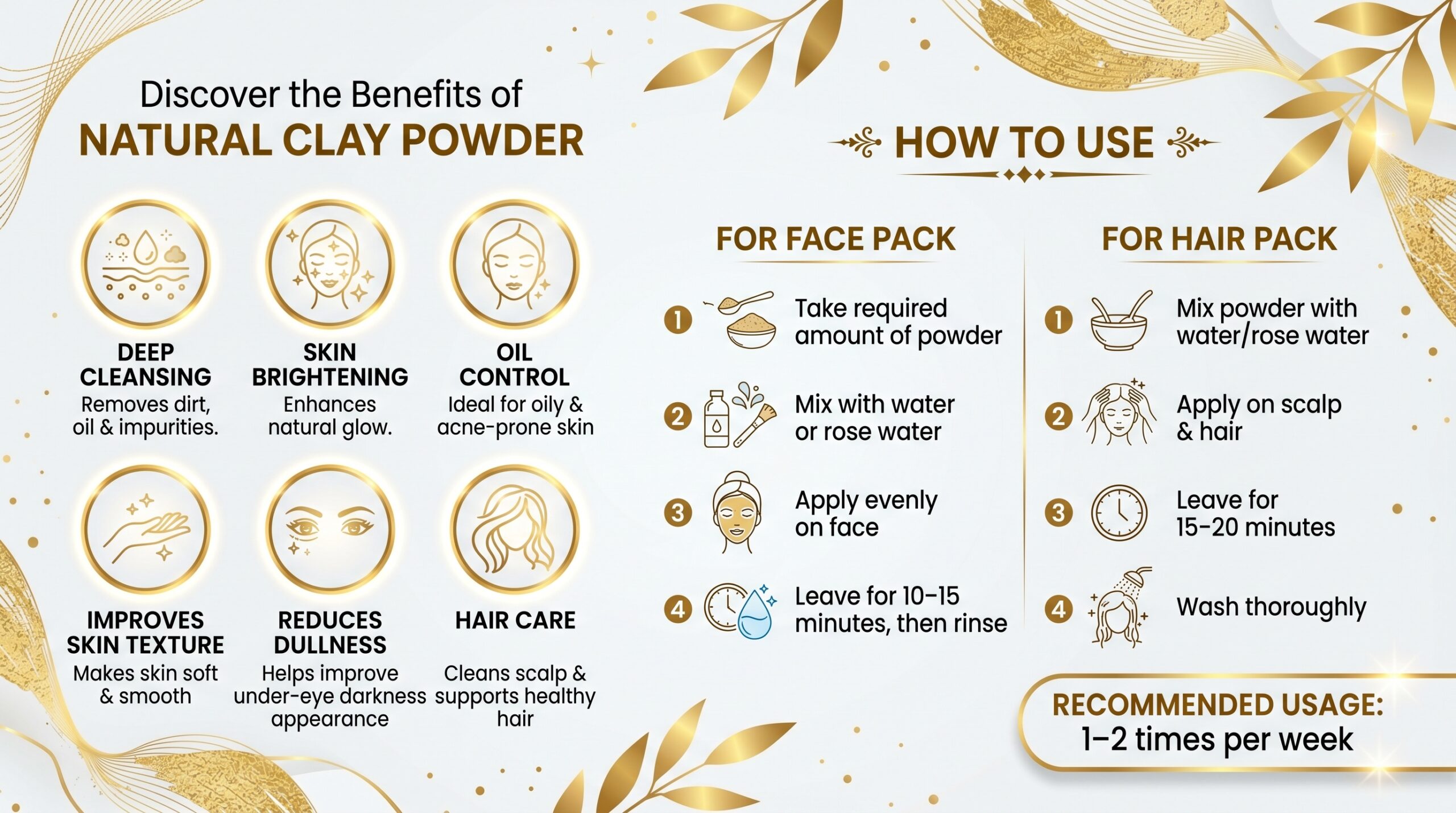 multani mitti rose powder (100gm) | 100% natural fuller’s earth | face & hair pack | skin glow, oil control & deep cleansing | mix with water/rose water