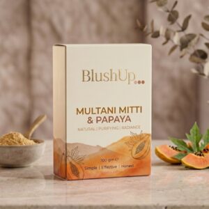 multani mitti papaya face pack powder (100gm) | natural skin brightening & tan removal face pack | deep cleansing & glow | for dull & uneven skin