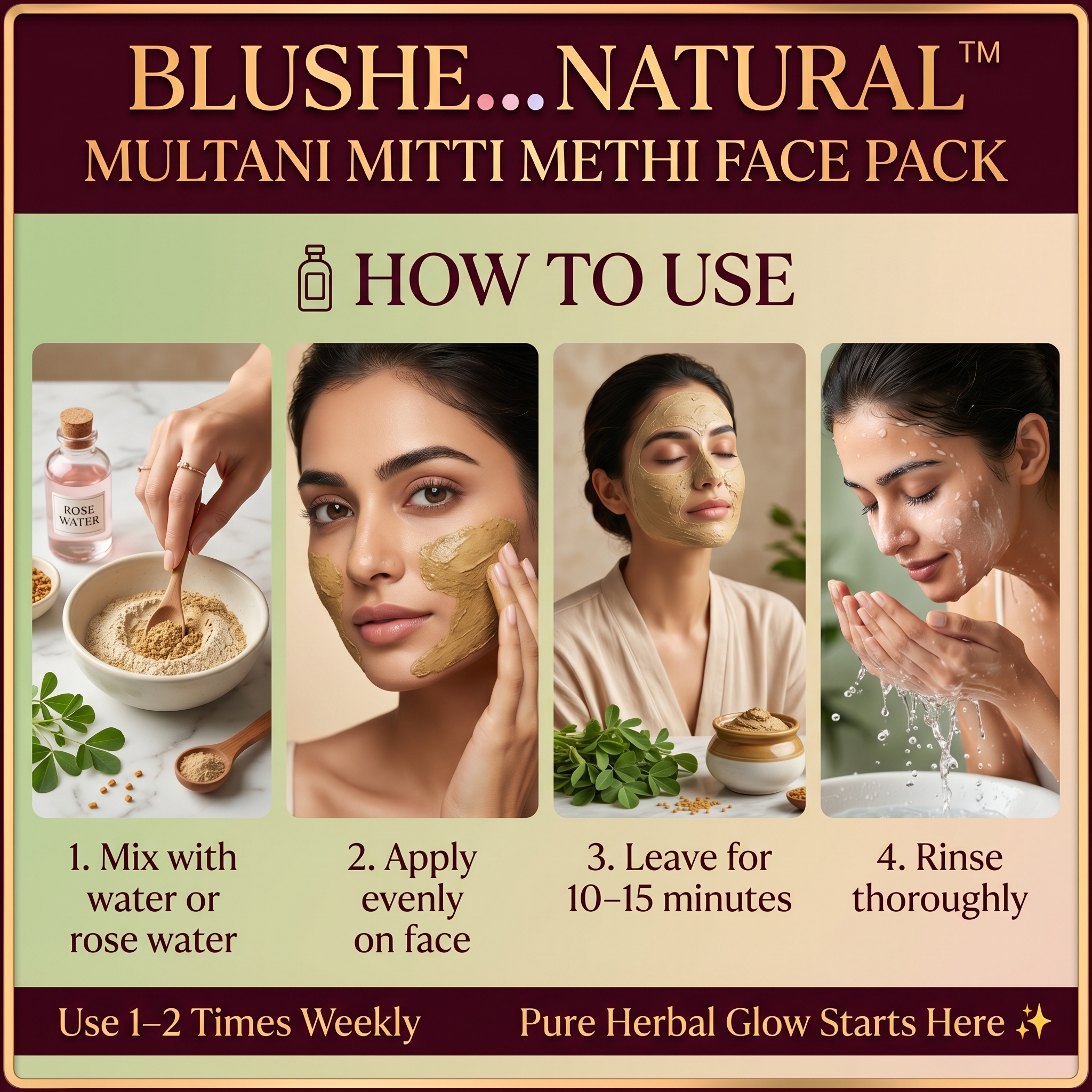 Multani Mitti Methi Face Pack - Image 6