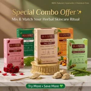 Combo Face Pack Neem, Rose, Haldi, Pure Multani Mitti (Fuller's Earth) and Moringa