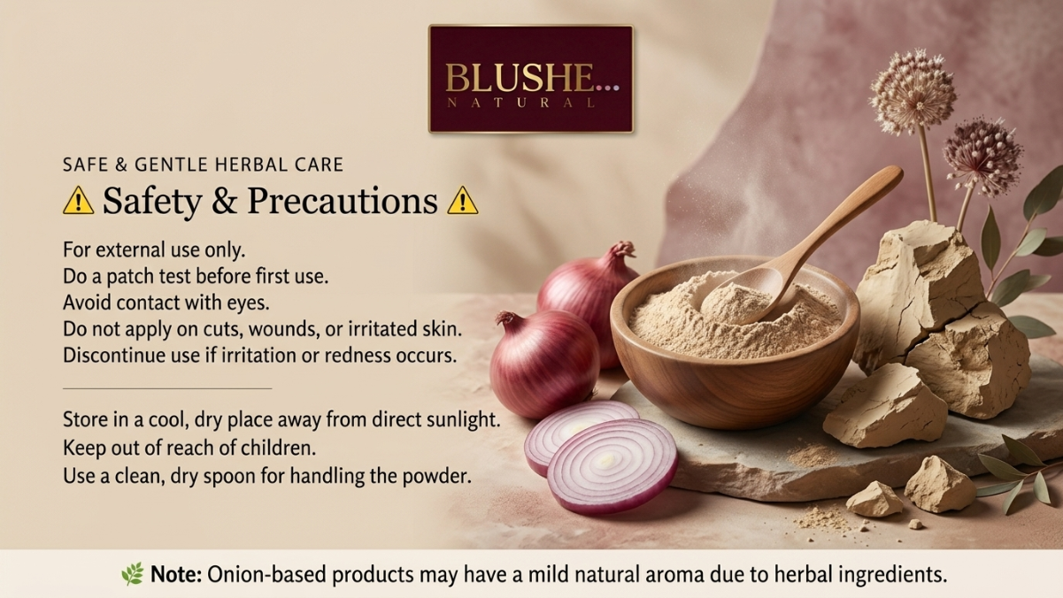 Blushe Natural multani mitti onion face pack powder | 100% natural skin & hair care | deep cleansing, oil control & scalp care | anti acne herbal face & hair pack for oily & acne prone skin